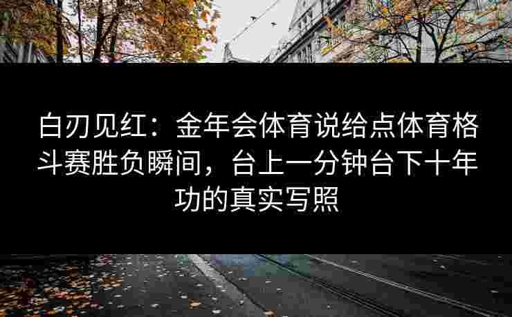 白刃见红：金年会体育说给点体育格斗赛胜负瞬间，台上一分钟台下十年功的真实写照
